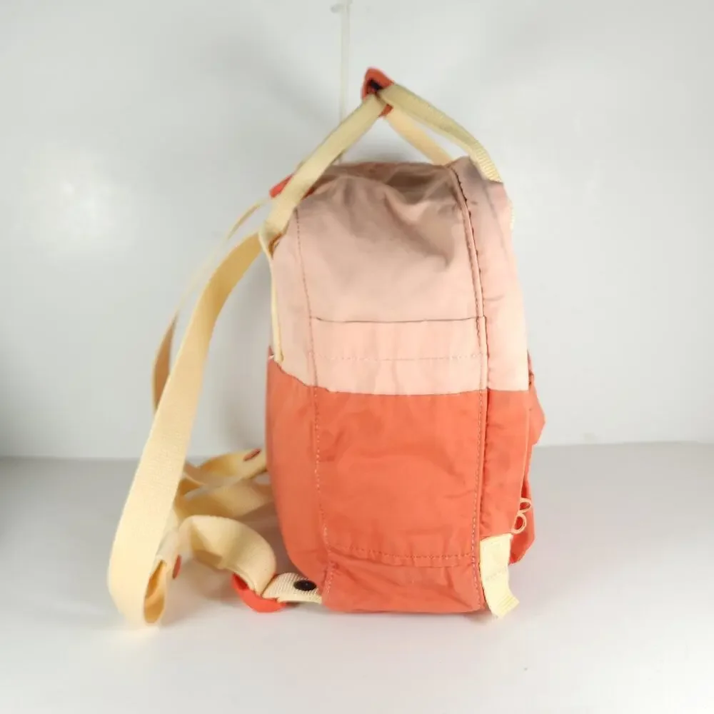 Fjallraven Kanken Art 23616 Mini Orange /pink Nylon Swedish Daypack Backpack
